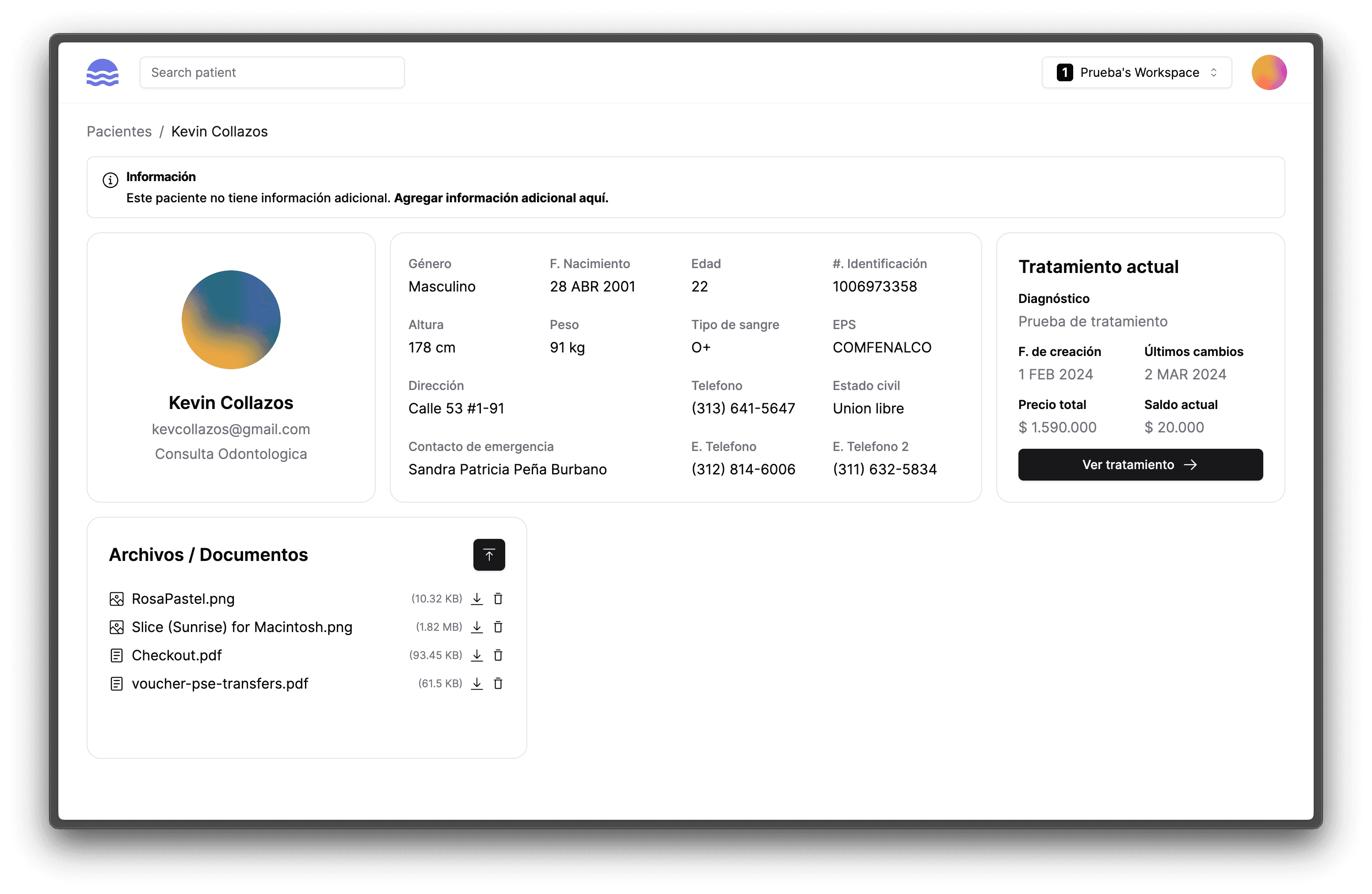 Demo dashboard image